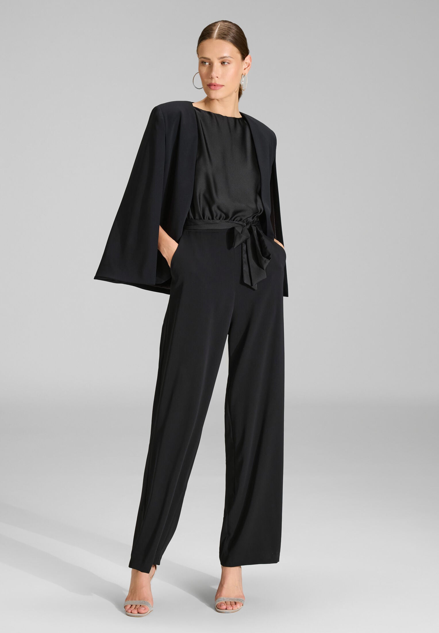 Cape Blazer aus Webware black