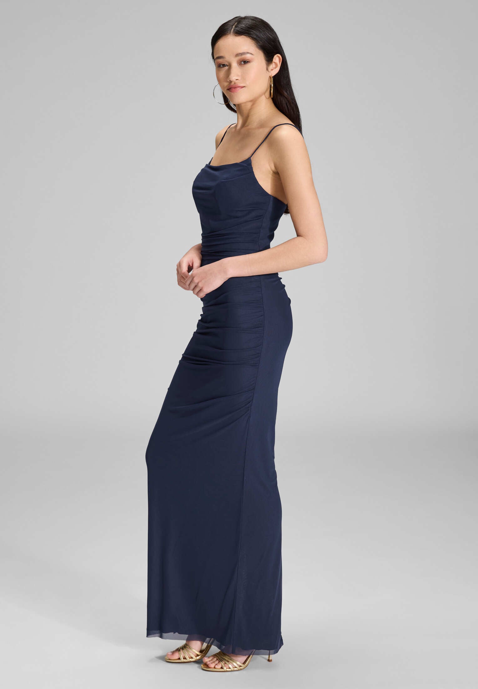 Bodycon-Kleid mit feinen Raffungen