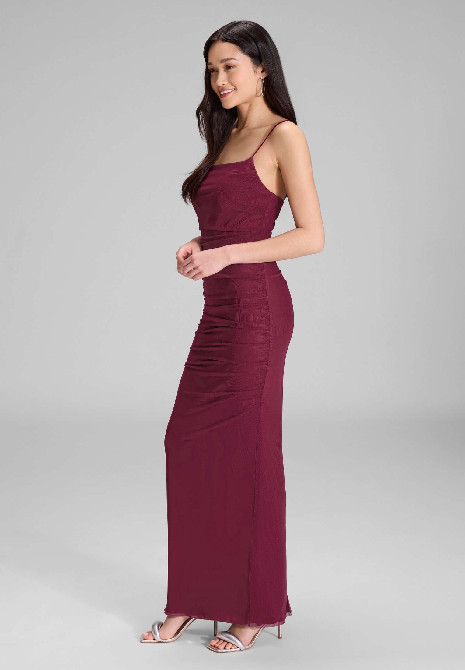 Bodycon-Kleid mit feinen Raffungen