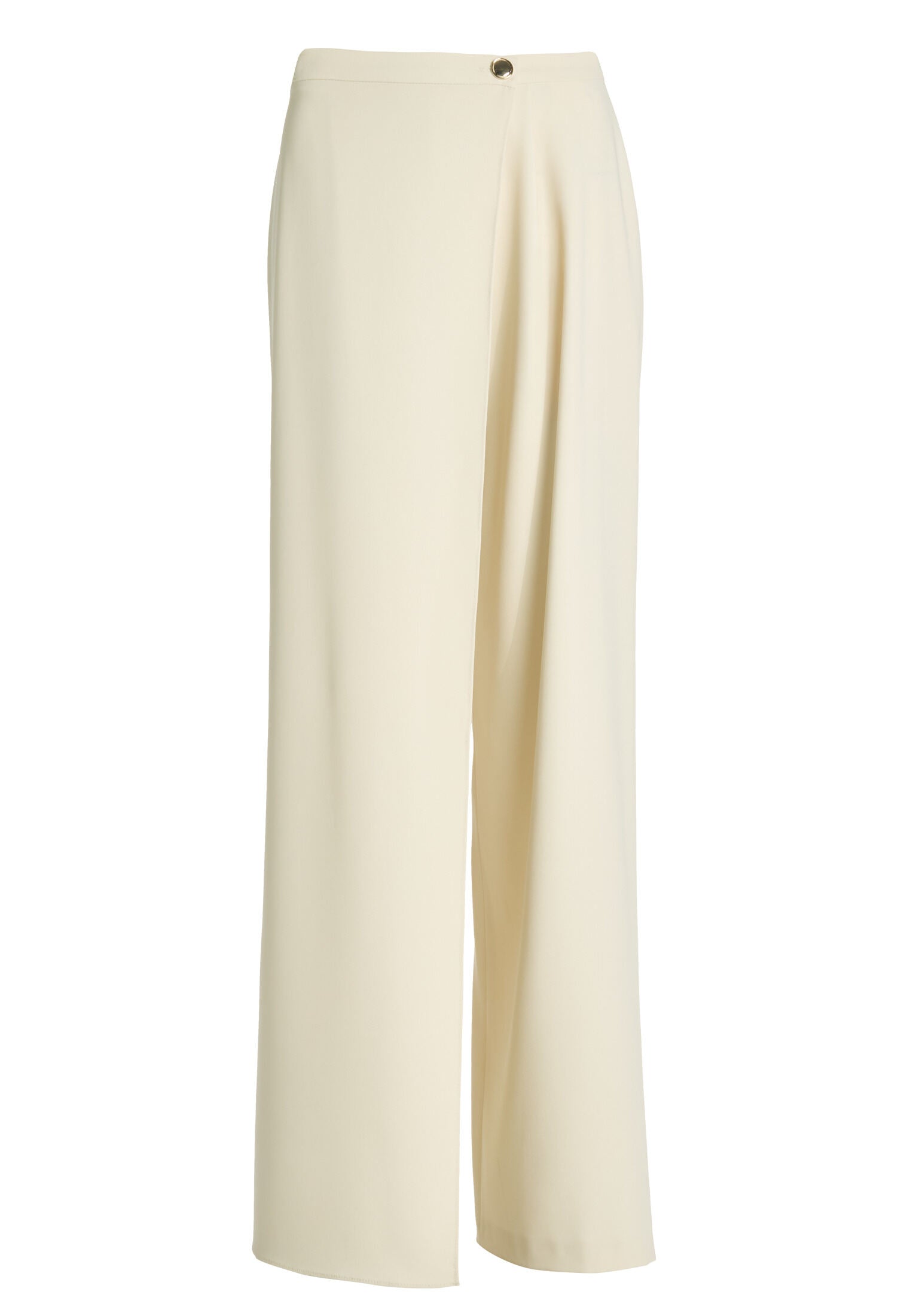 Bundfaltenhose mit asymmetrischer Überlappung
