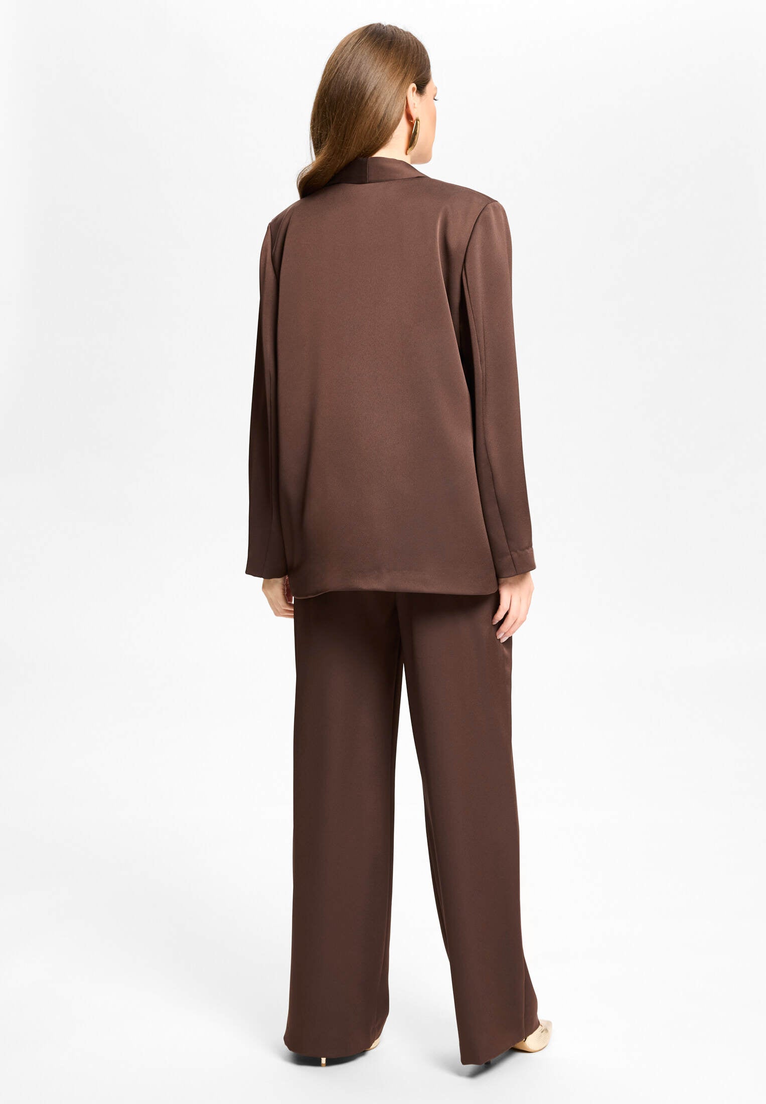 Oversized Blazer aus Satin