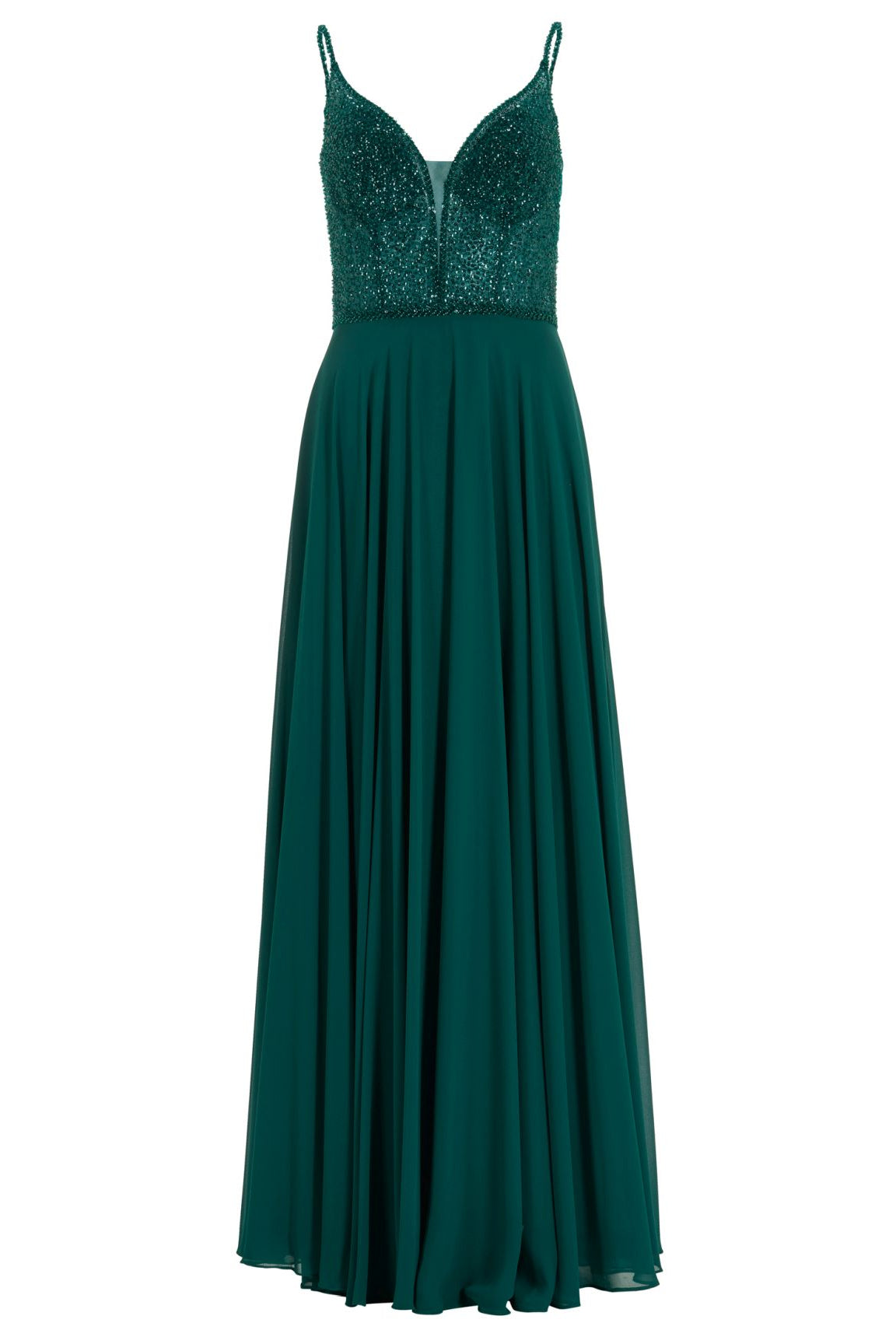 Langes paillettenbesticktes Abiball-Kleid