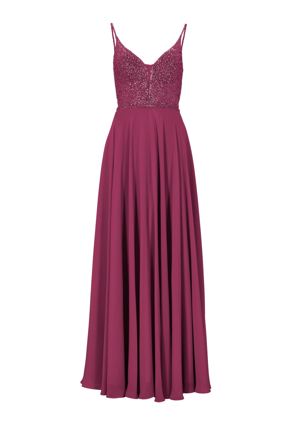 Langes paillettenbesticktes Abiball-Kleid