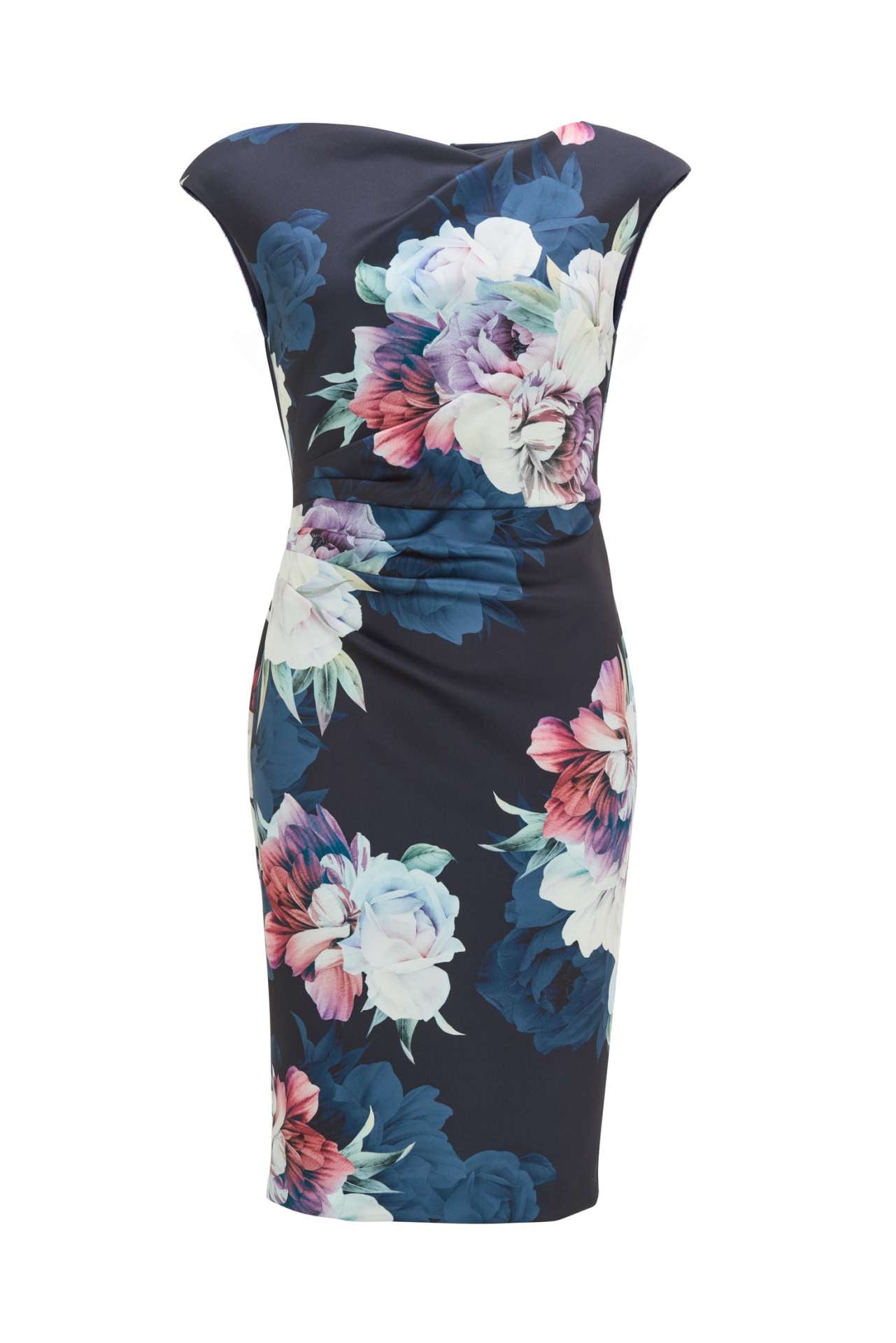 Etuikleid mit blumigem Print