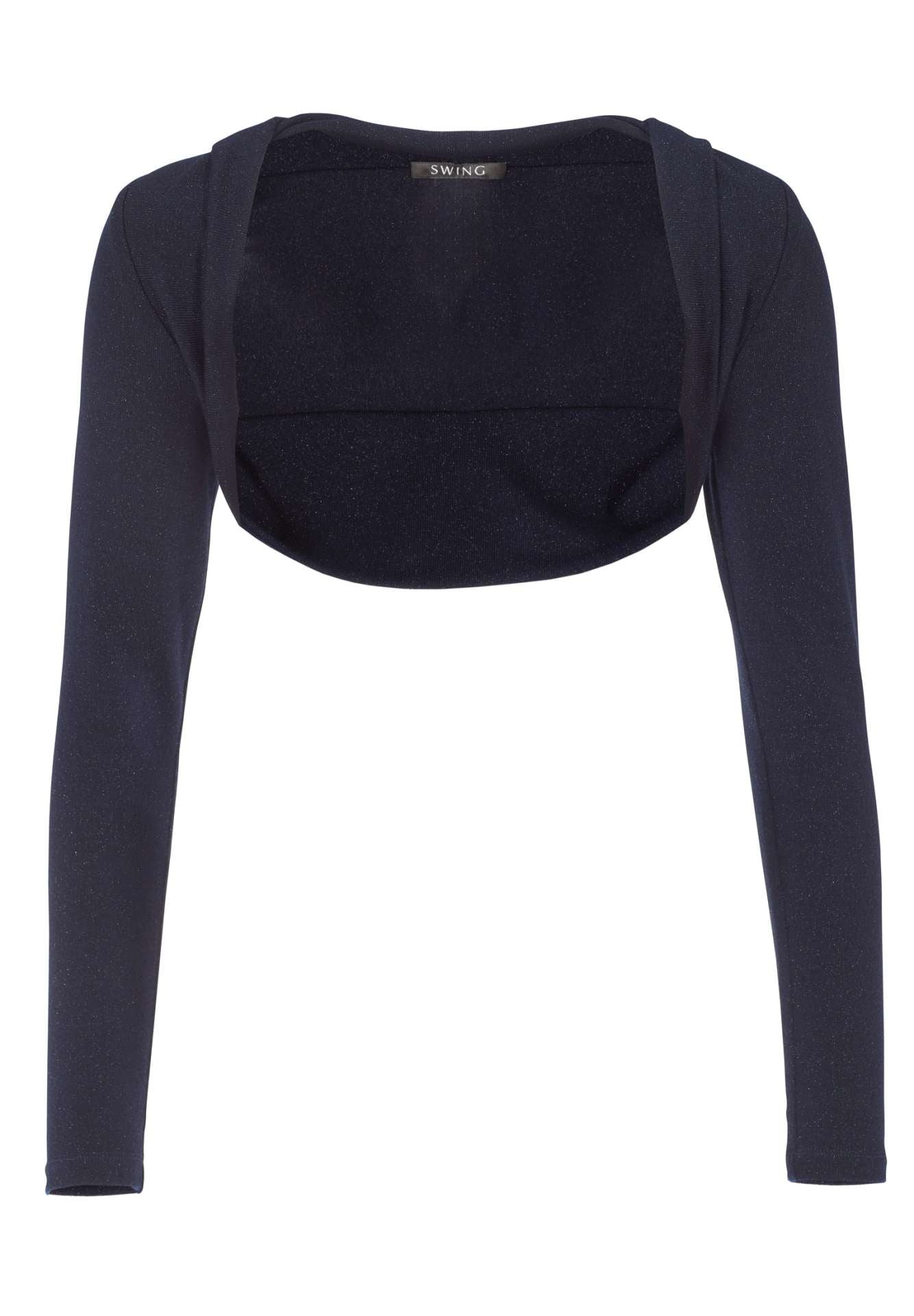 Kurzer Bolero mit Glitzergarn