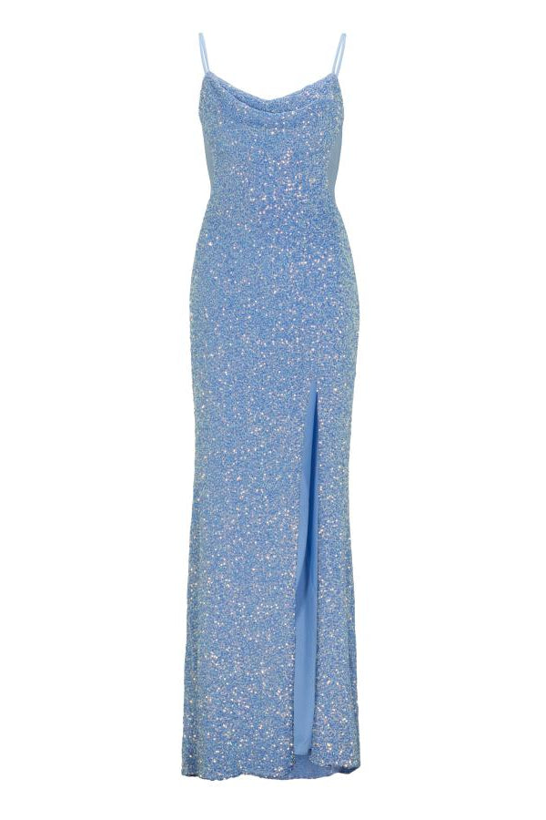 Slipdress mit transparenter Rückenpartie