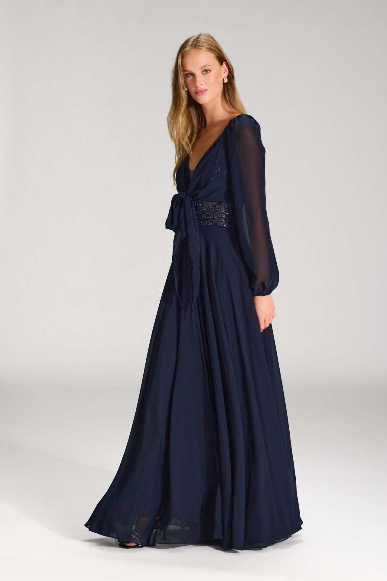 Wickelbolero mit langen Ärmeln