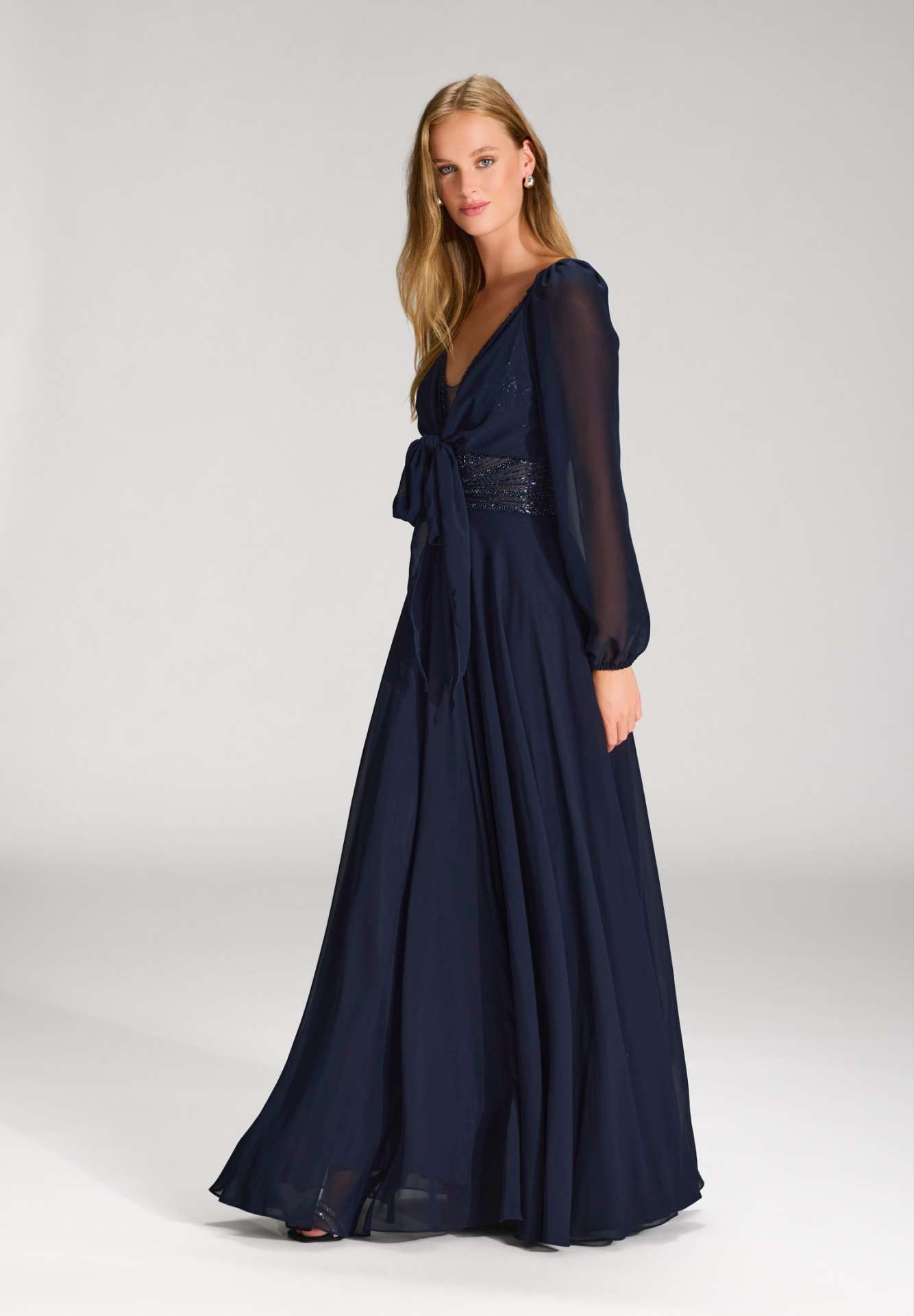 Wickelbolero mit langen Ärmeln