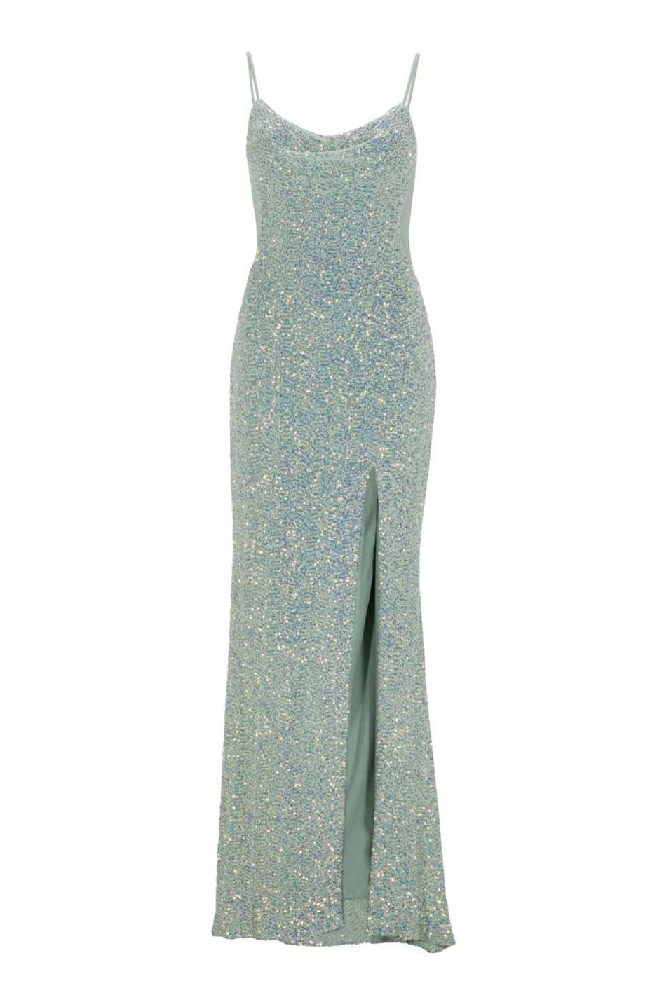 Slipdress mit transparenter Rückenpartie