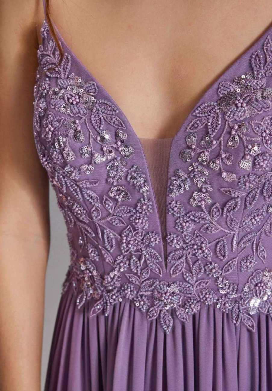 Chiffonkleid mit Bindeband am Rücken