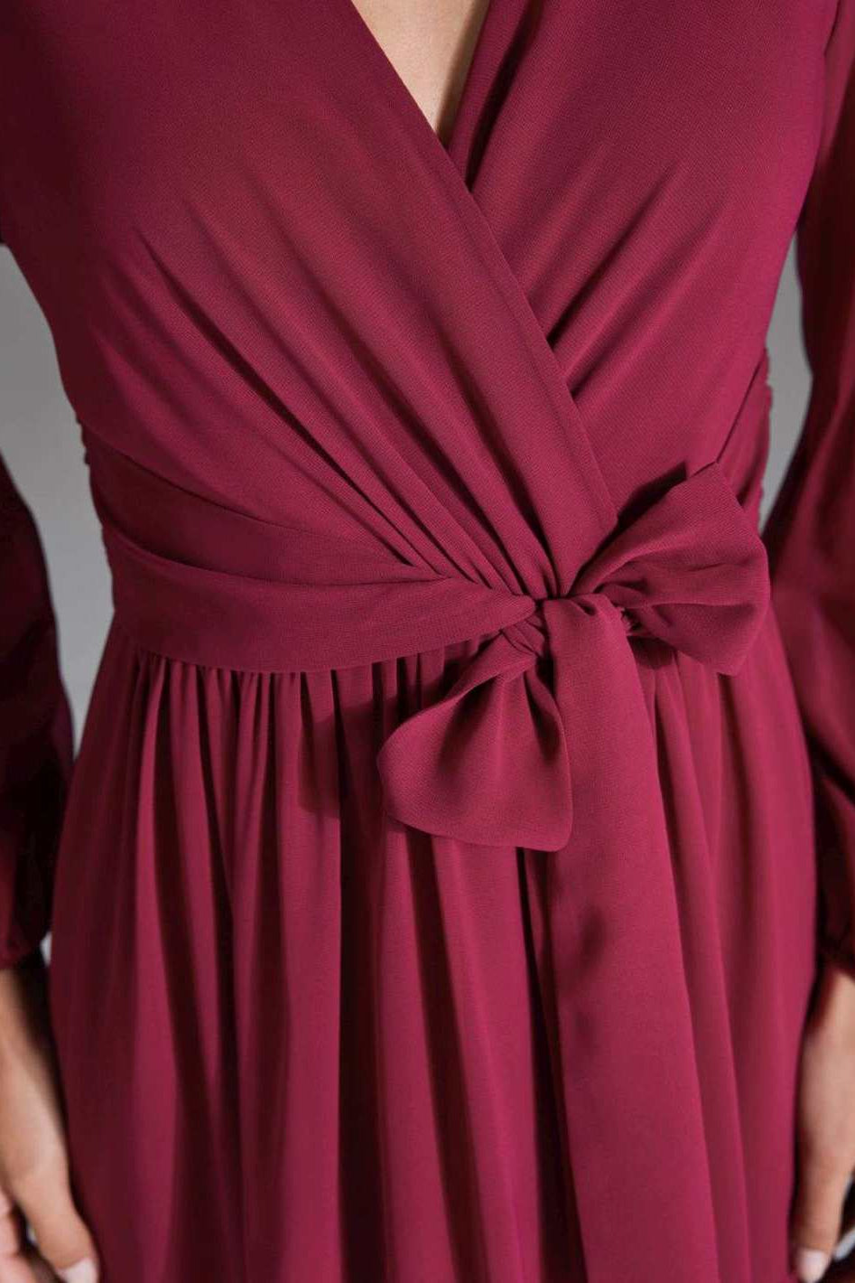 Chiffon Kleid in Wickel Optik