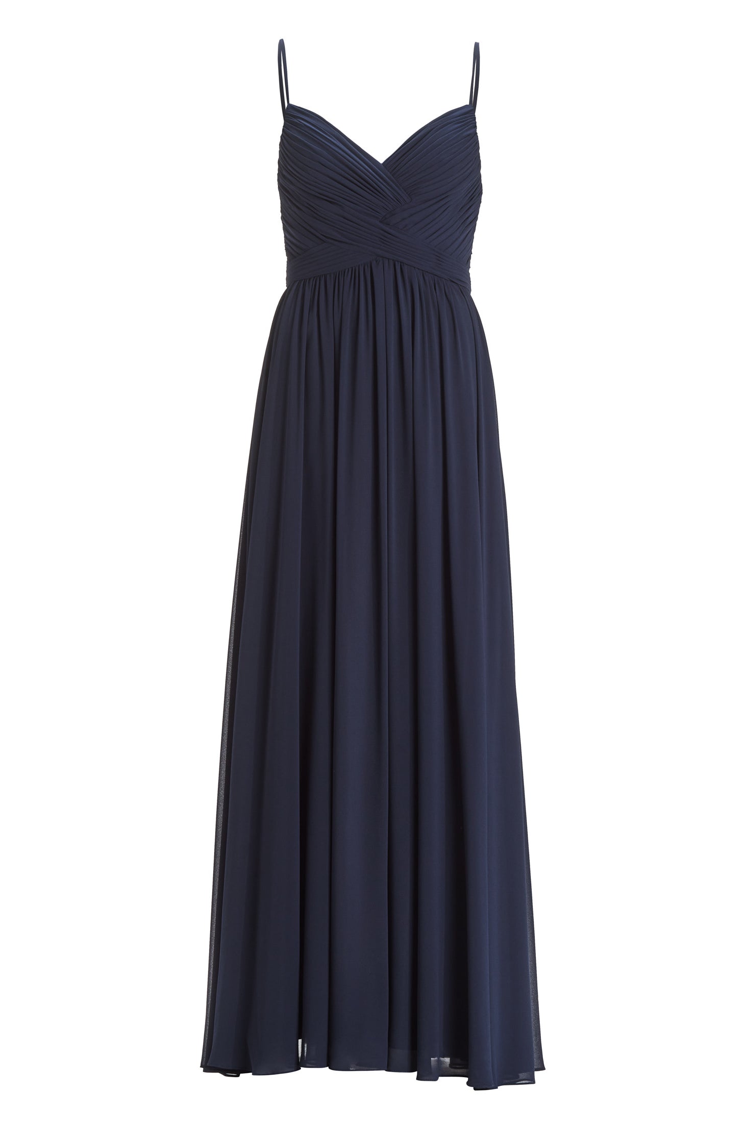 Abendkleid aus Chiffon mit feiner Raffung