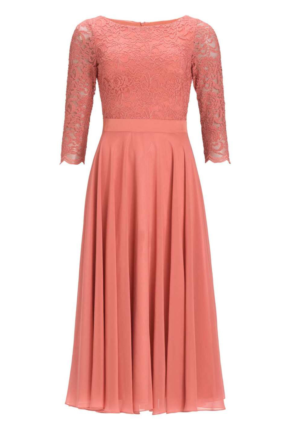 Midikleid mit fließendem Chiffon-Rock