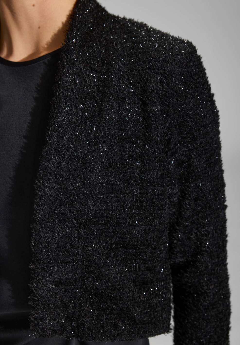 Bolero Jacke in Chenille Optik