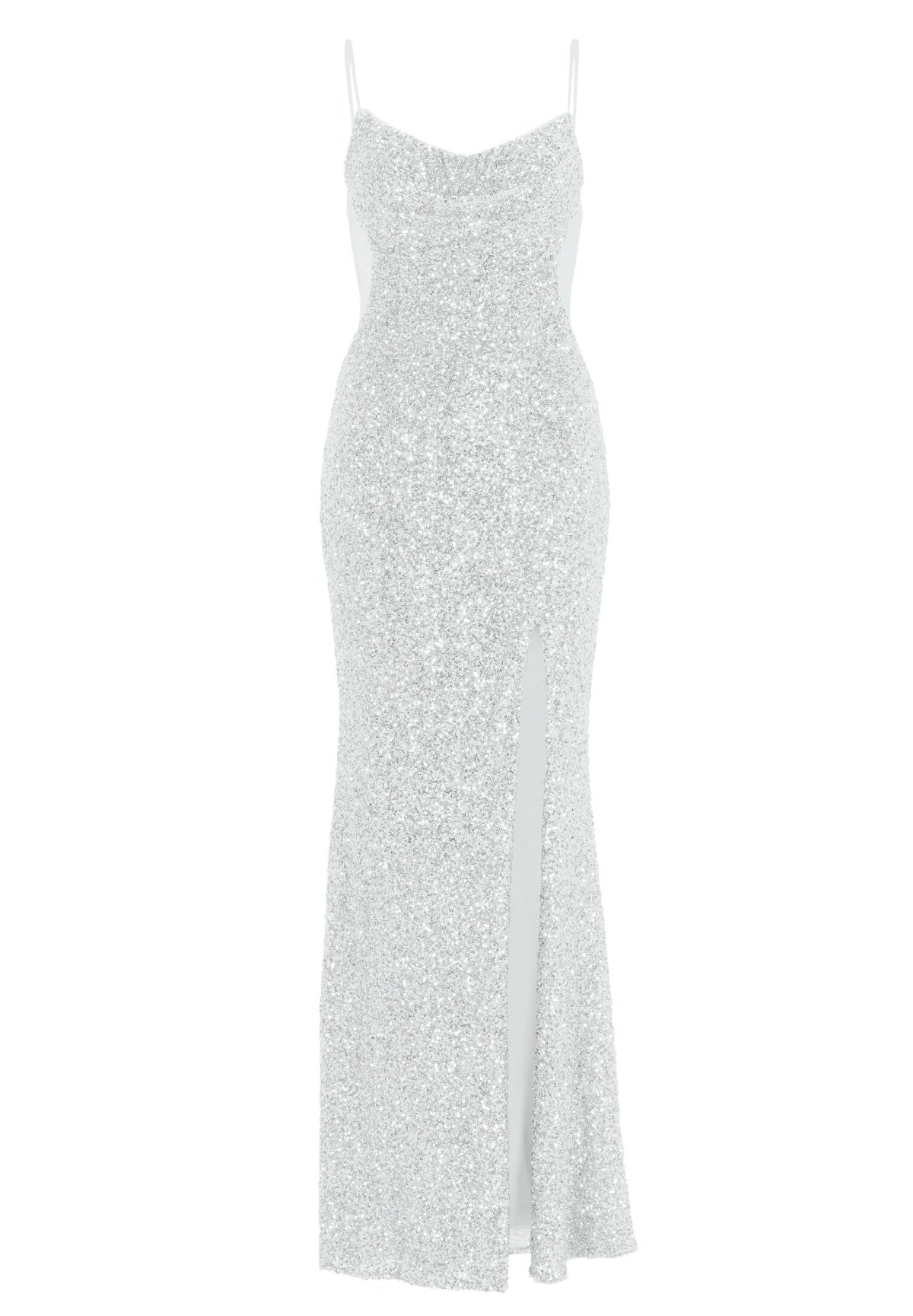 Slipdress mit transparenter Rückenpartie