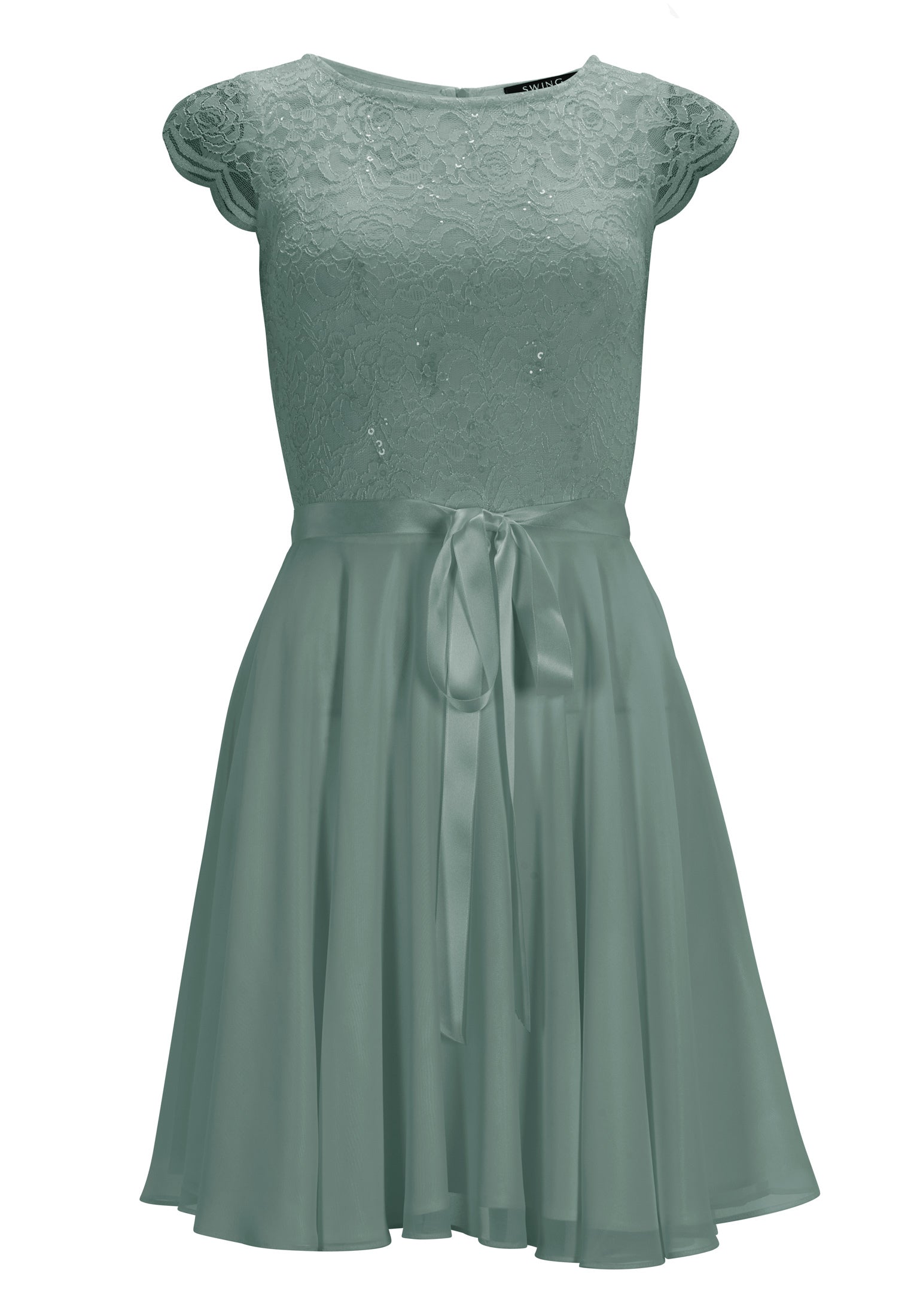 Cocktailkleid mit Spitzenoberteil und Chiffon Rock