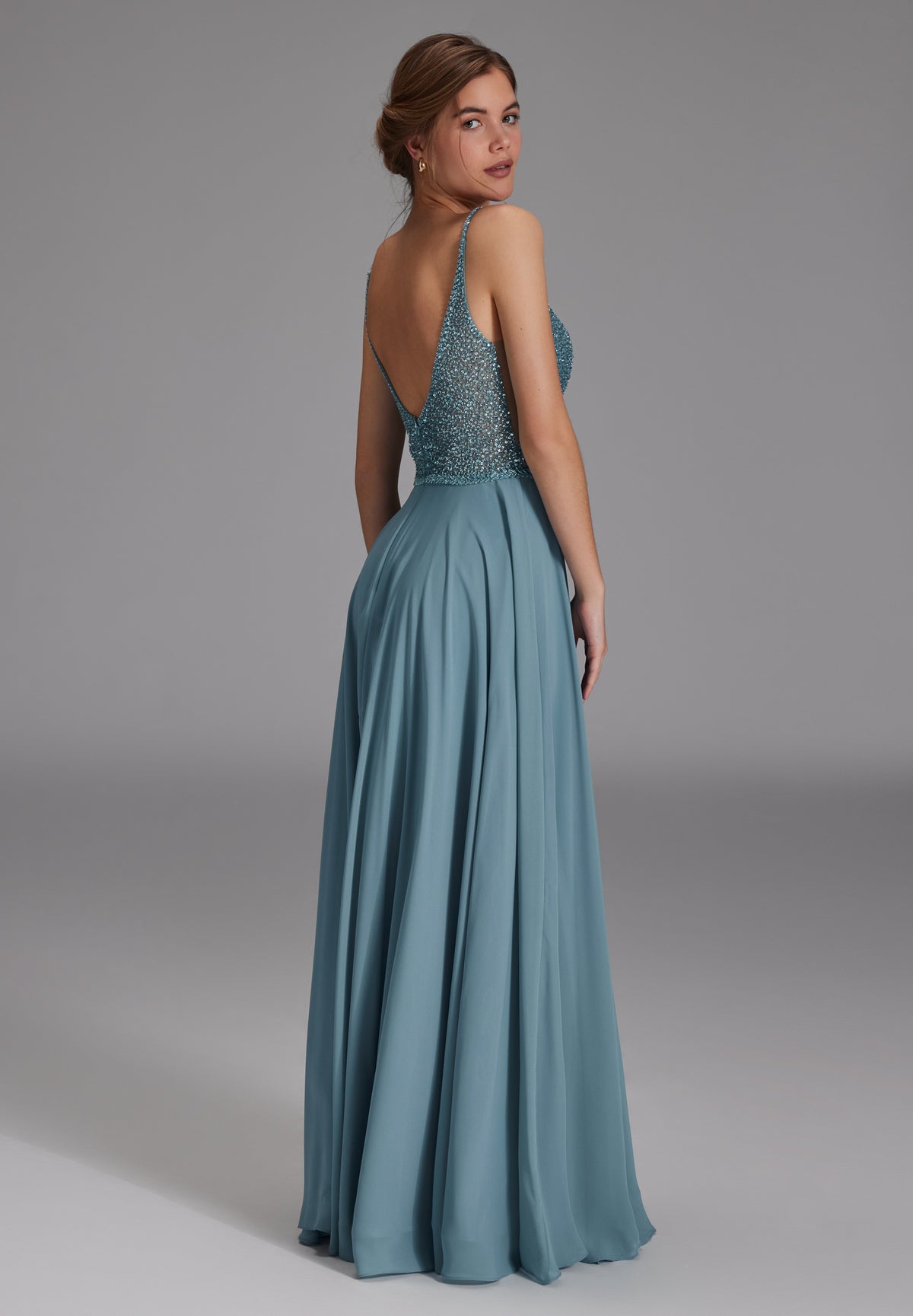 Abendkleid aus Materialmix