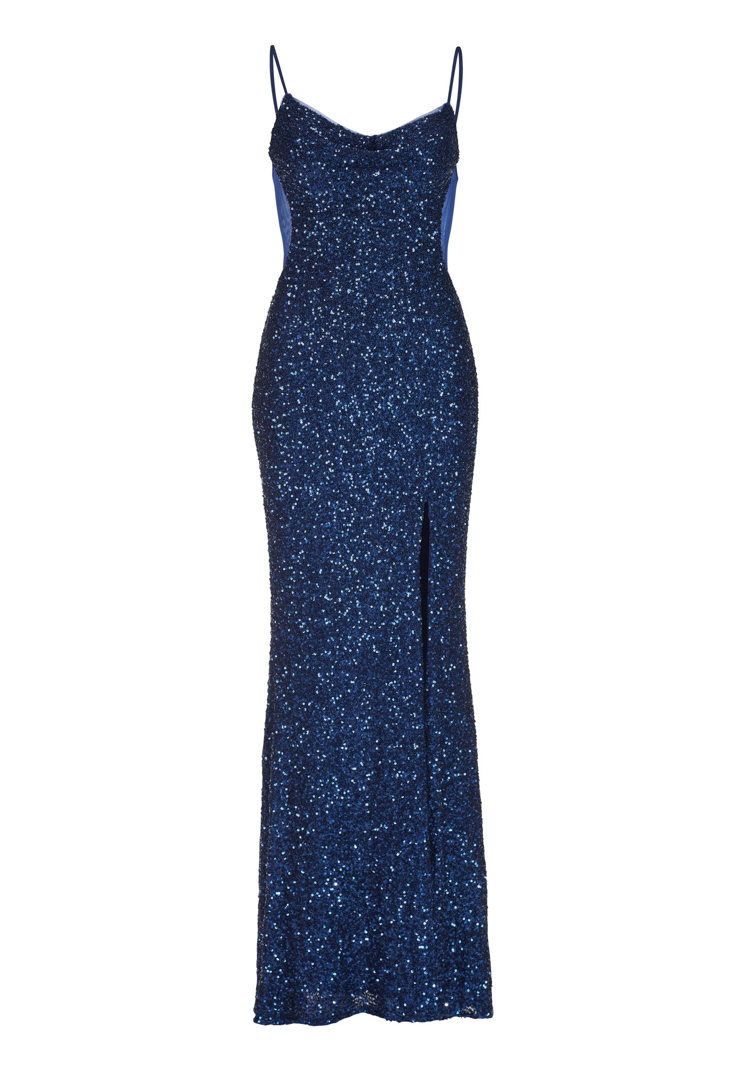 Slipdress mit transparenter Rückenpartie