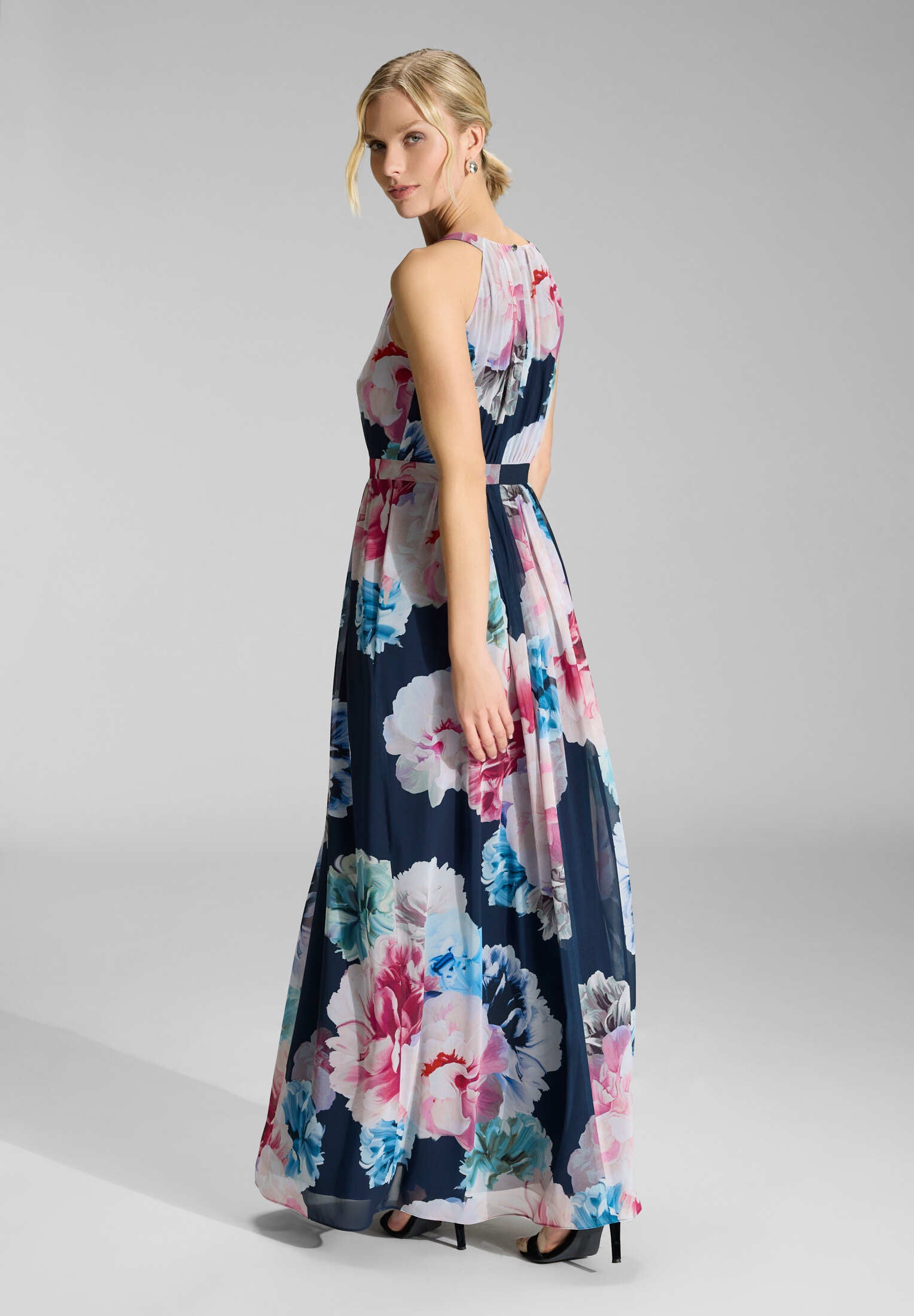 Abendkleid aus bedrucktem Chiffon