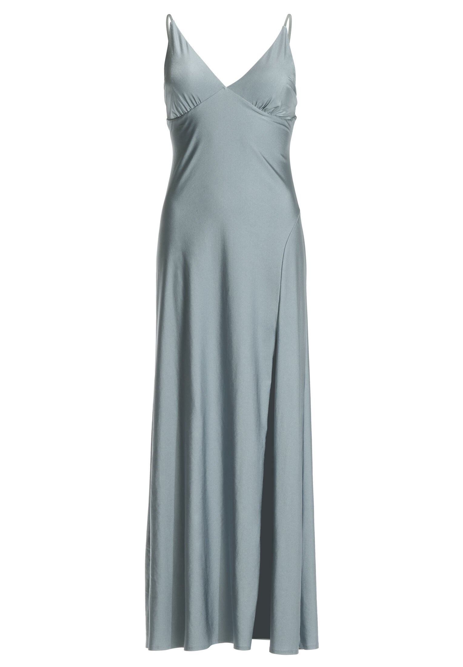 Abendkleid aus Jersey Satin mit Triangel Top und tiefem Rückenausschnitt