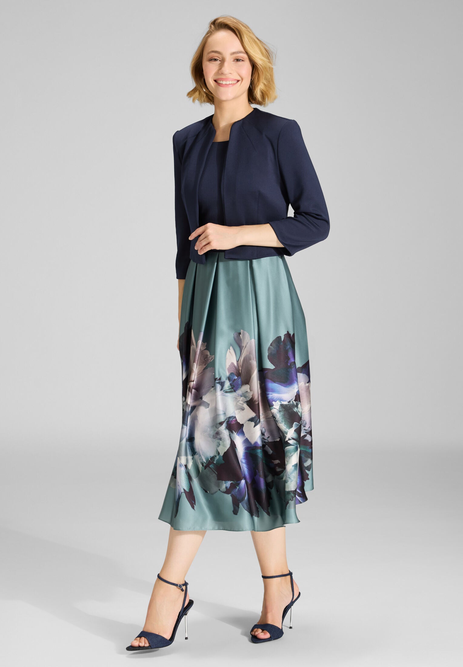 Kurze Jacke aus Scuba navy