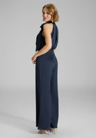 Jumpsuit mit Schluppe aus Satin
