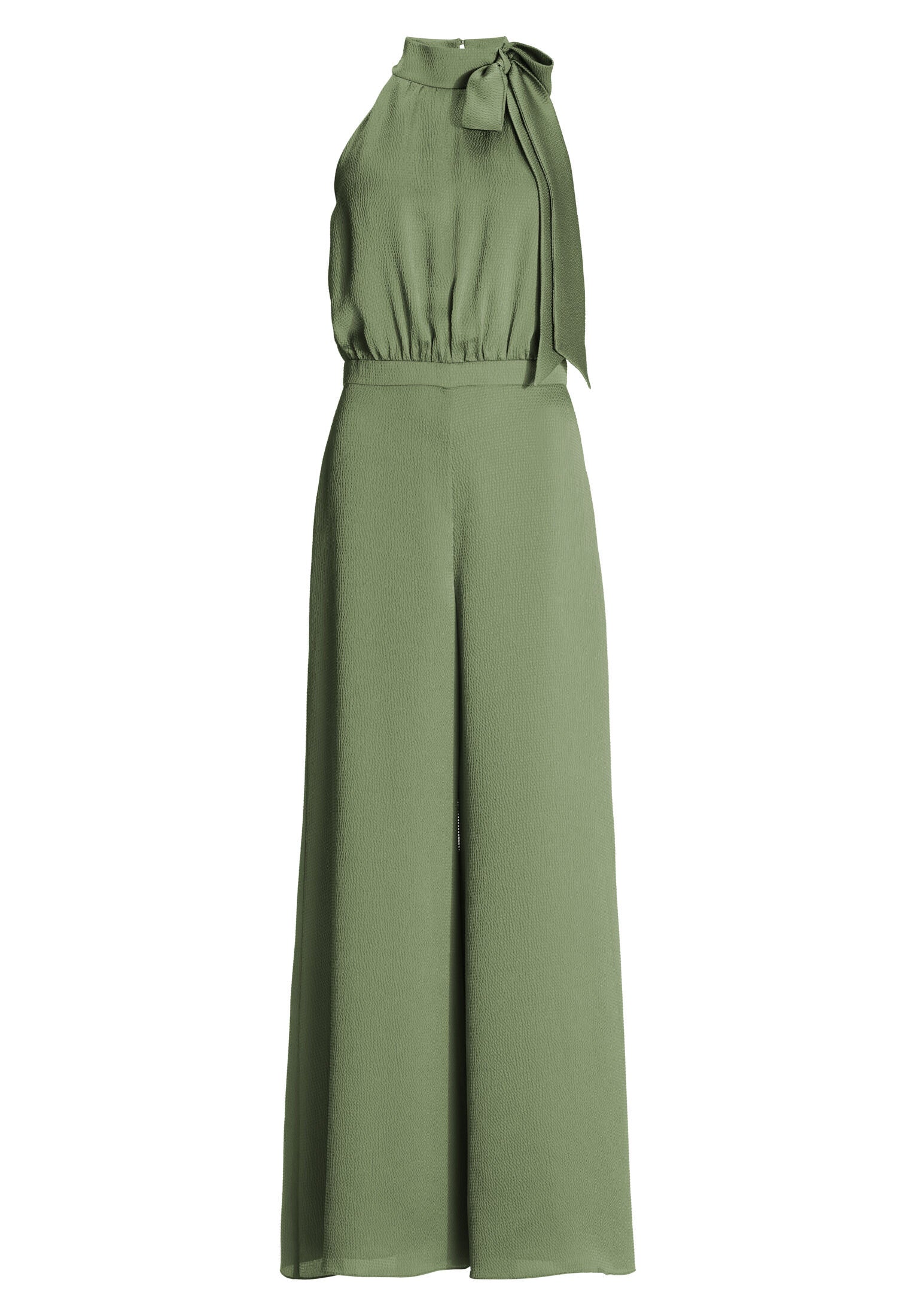 Jumpsuit mit Schluppe aus gehämmertem Satin