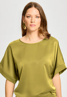 Hose aus Satin mit geradem Bein
