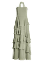 Abendkleid aus Chiffon mit Volants