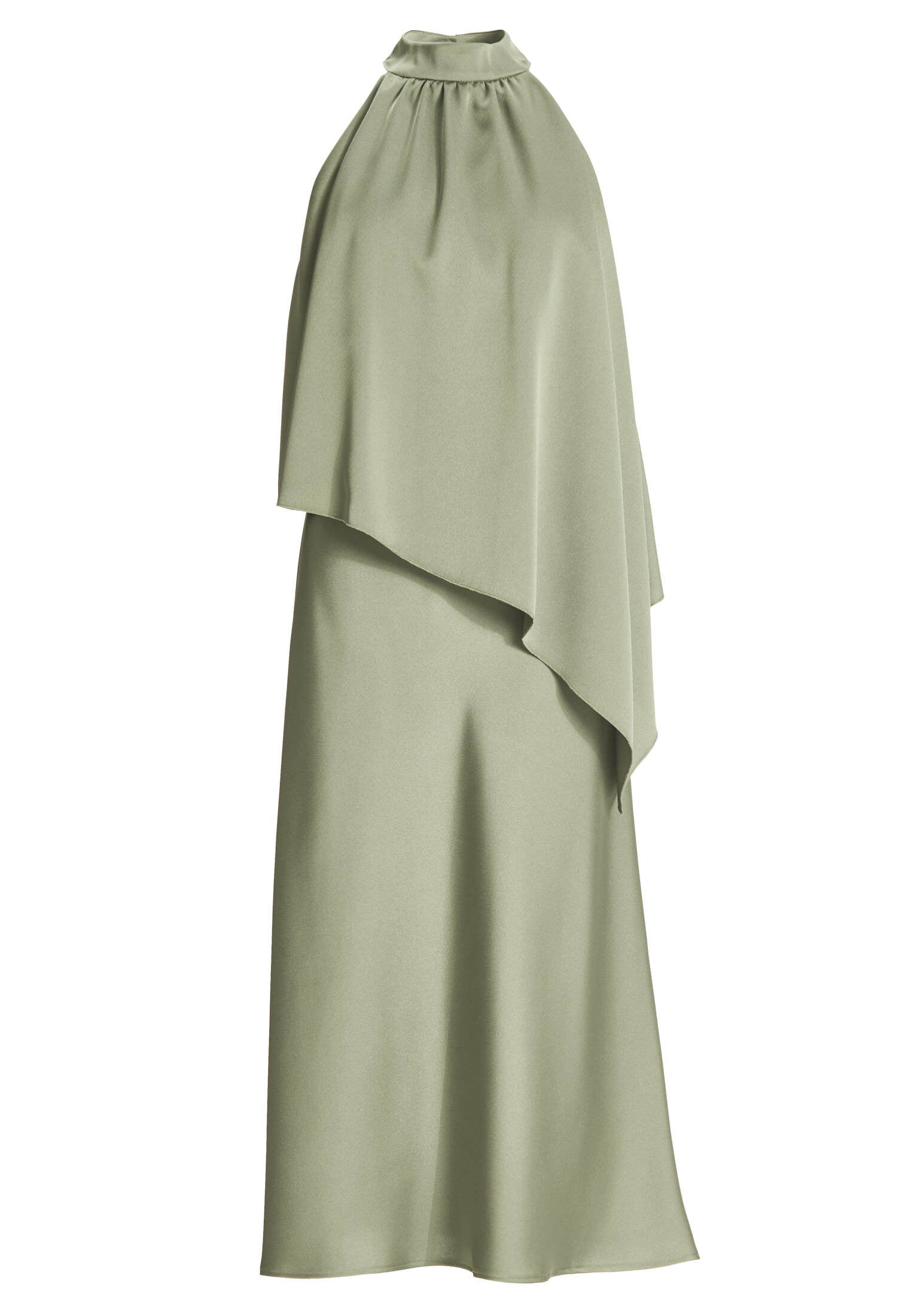 Cocktailkleid aus Satin mit amerikanischer Schulter