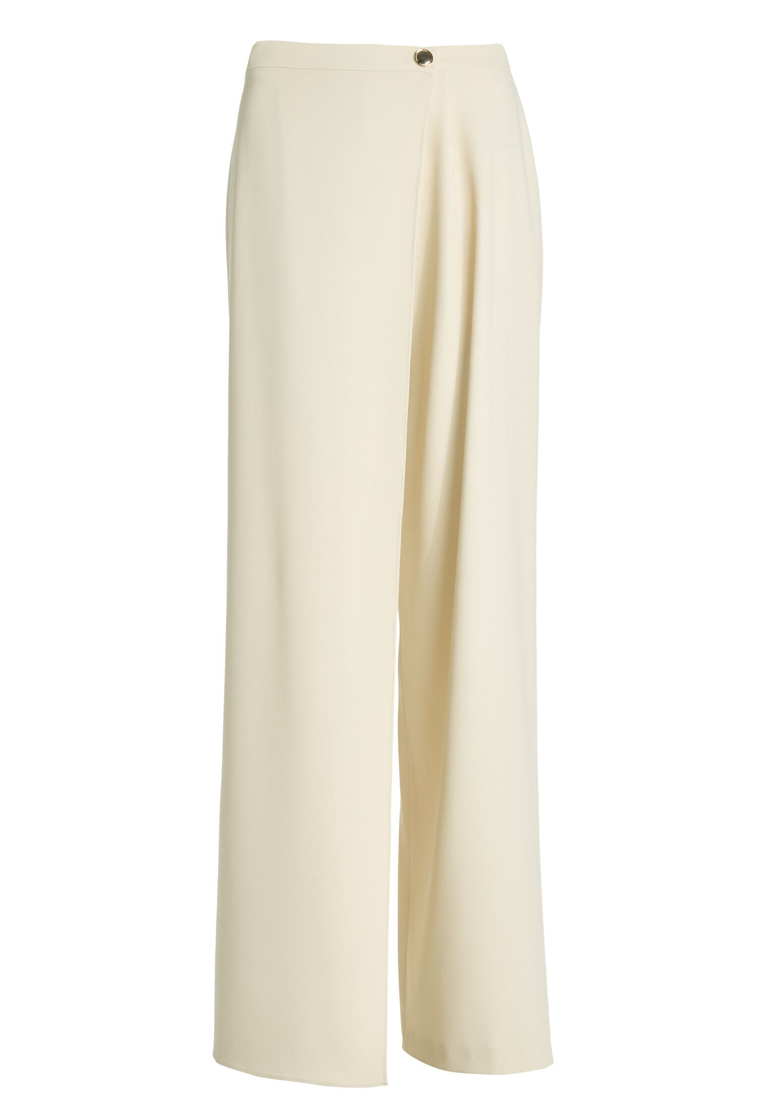 Bundfaltenhose mit asymmetrischer Überlappung