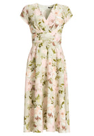 Midi Kleid aus floral bedrucktem Scuba