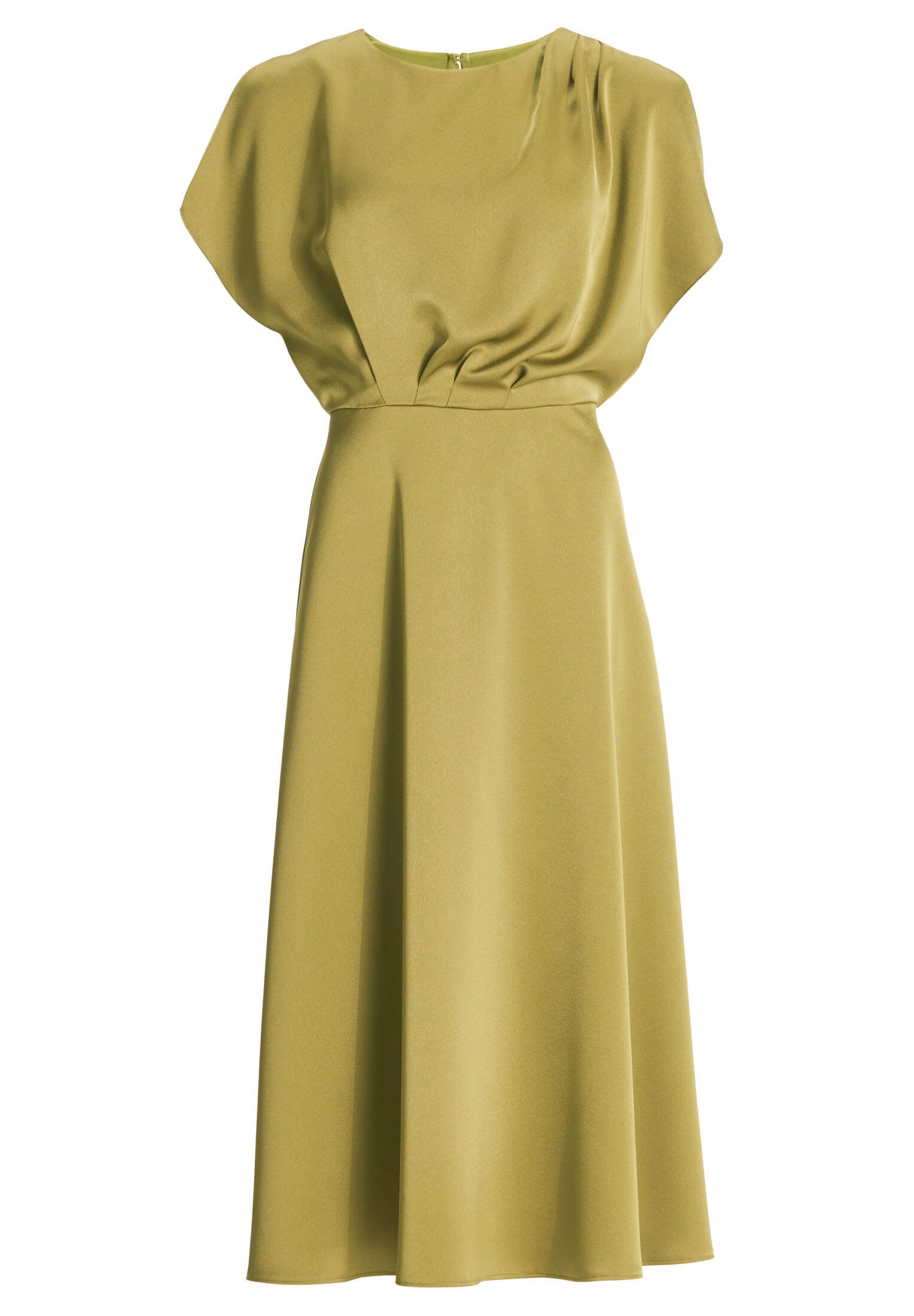 Cocktailkleid aus Satin mit geschlitzten Schulternähten