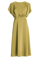 Cocktailkleid aus Satin mit geschlitzten Schulternähten
