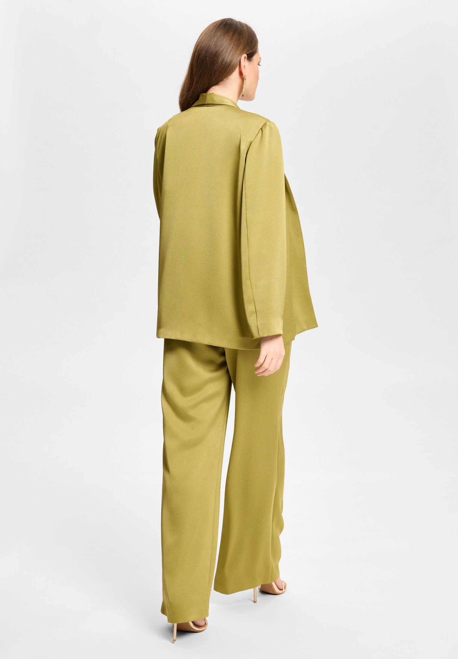 Oversized Blazer aus Satin