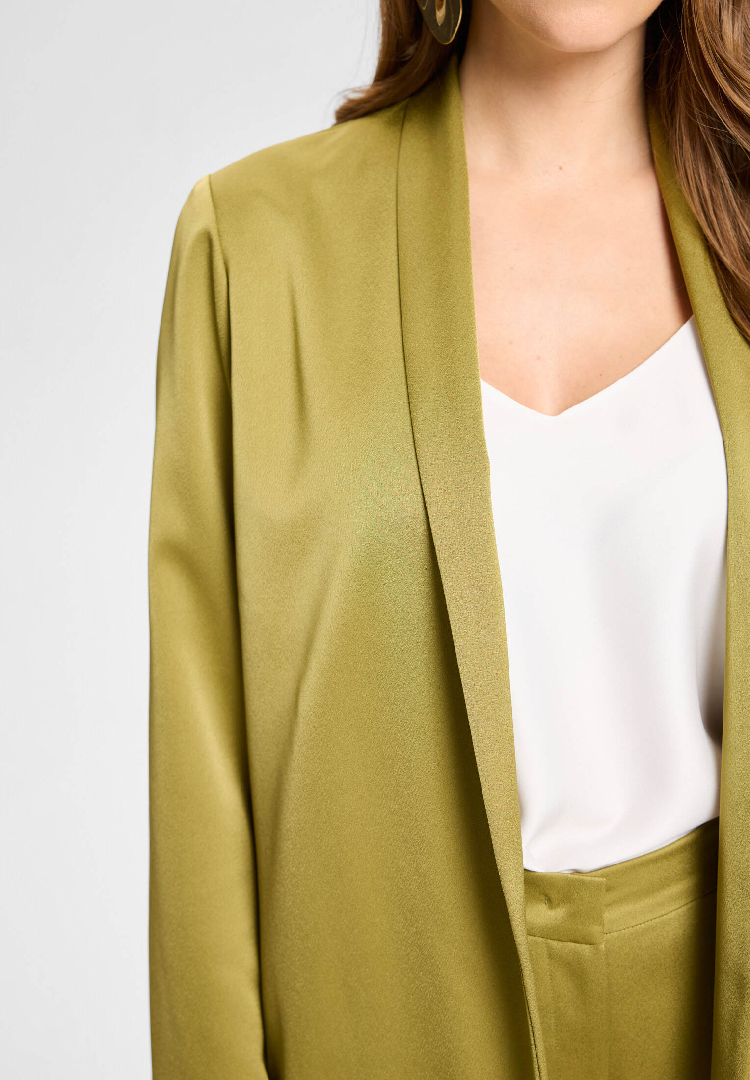 Oversized Blazer aus Satin