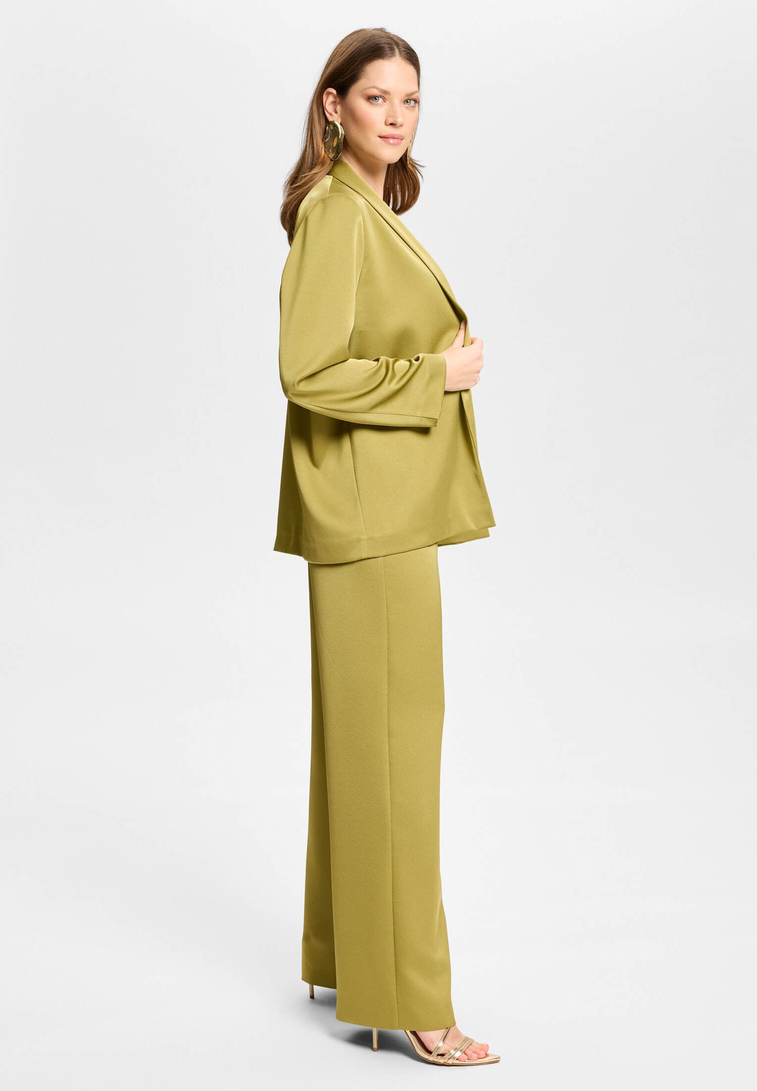 Oversized Blazer aus Satin