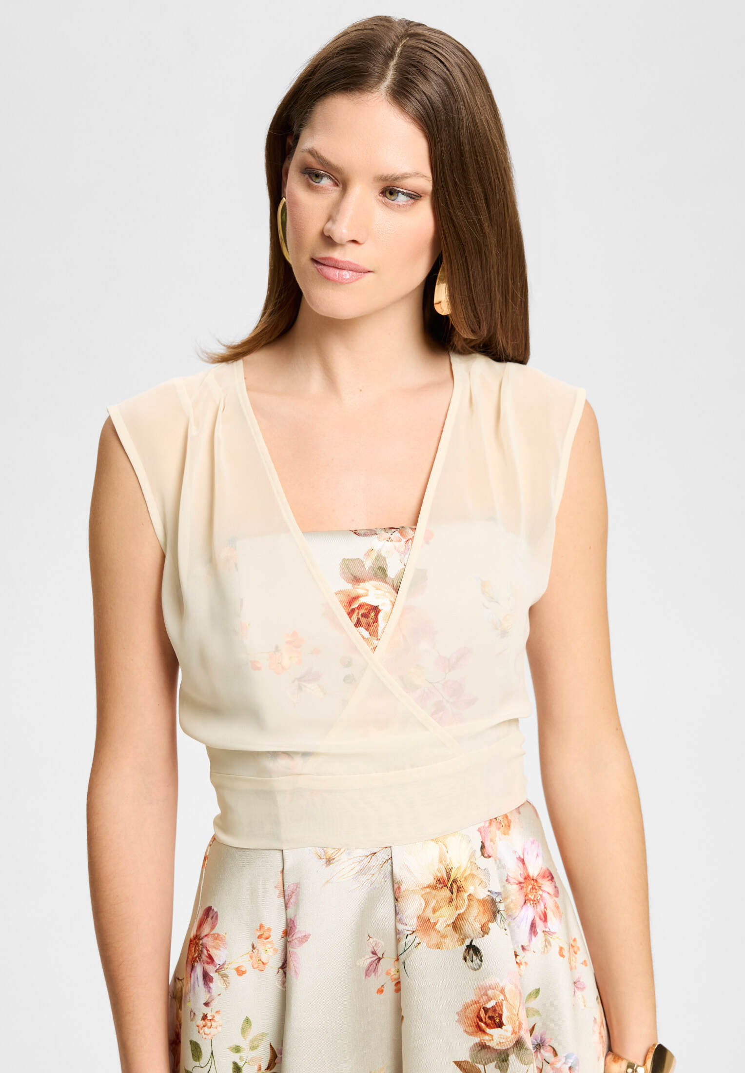 Cocktailkleid mit abnehmbarer Bluse