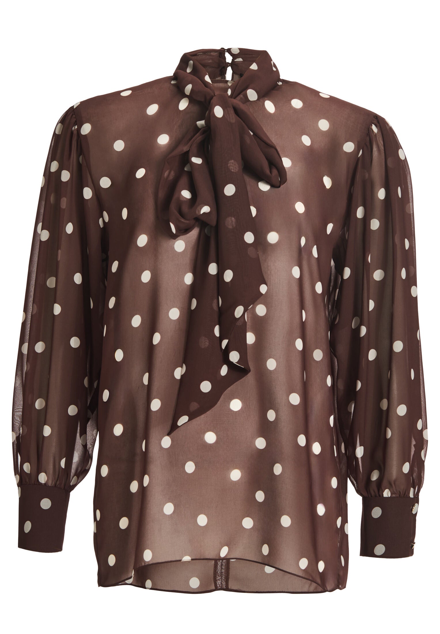 Schluppenbluse mit Polka Dots
