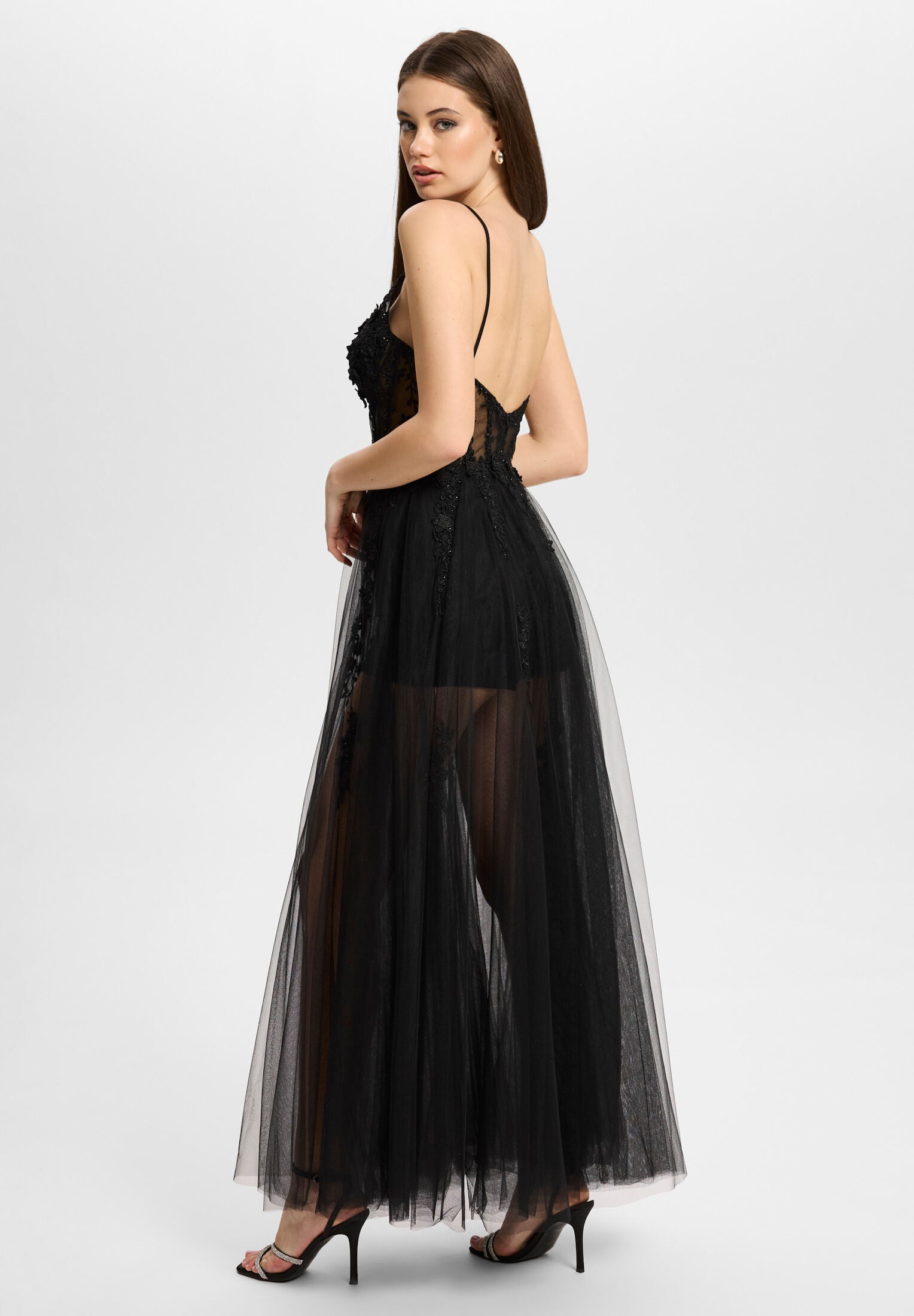 Tüllkleid mit kurzer Jerseyhose