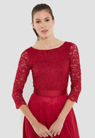 Midikleid mit fließendem Chiffon-Rock