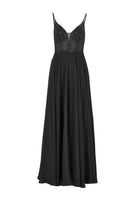 Langes paillettenbesticktes Abiball-Kleid
