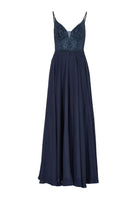Langes paillettenbesticktes Abiball-Kleid
