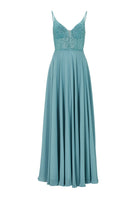 Langes paillettenbesticktes Abiball-Kleid