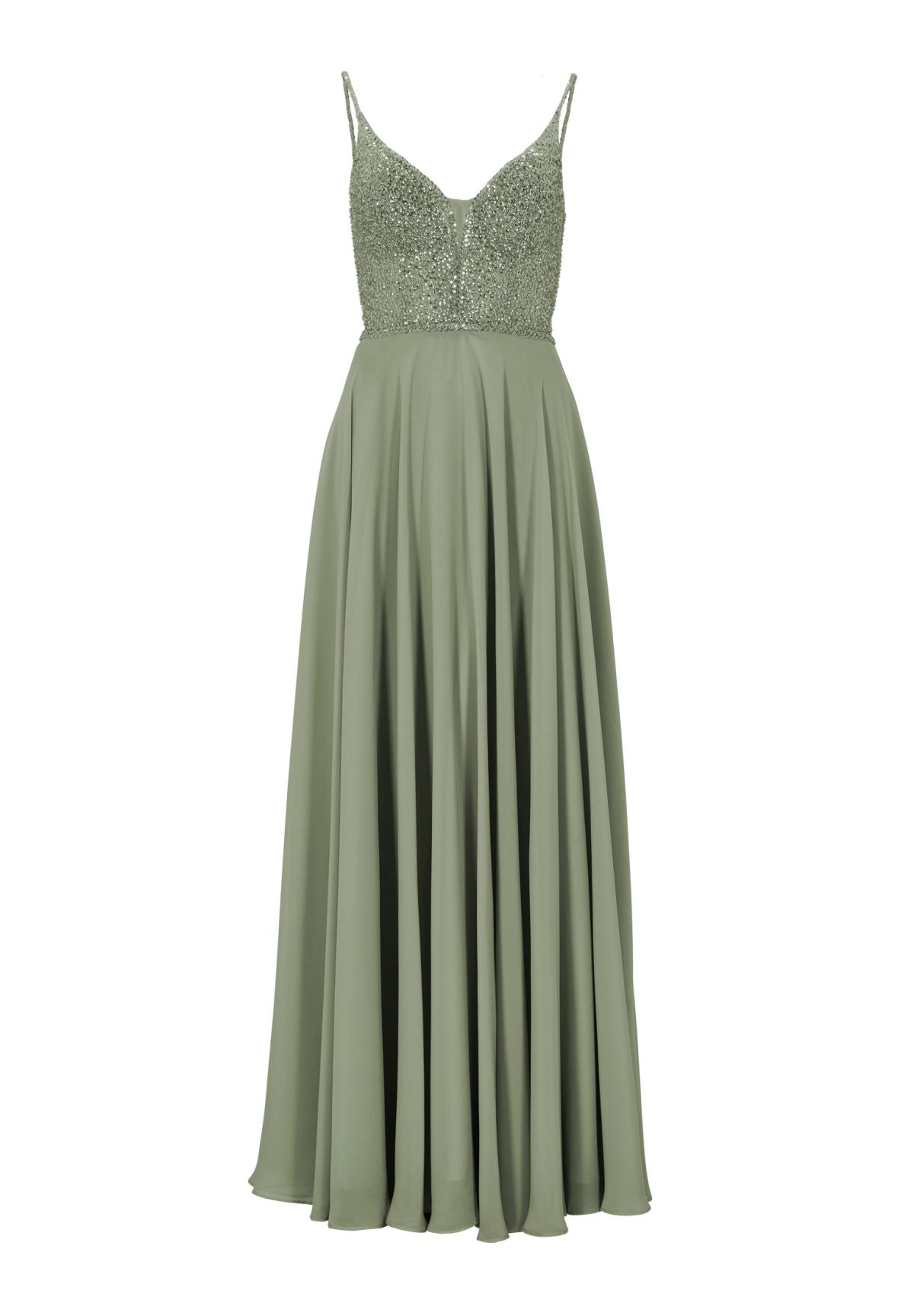 Langes paillettenbesticktes Abiball-Kleid