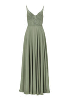 Langes paillettenbesticktes Abiball-Kleid