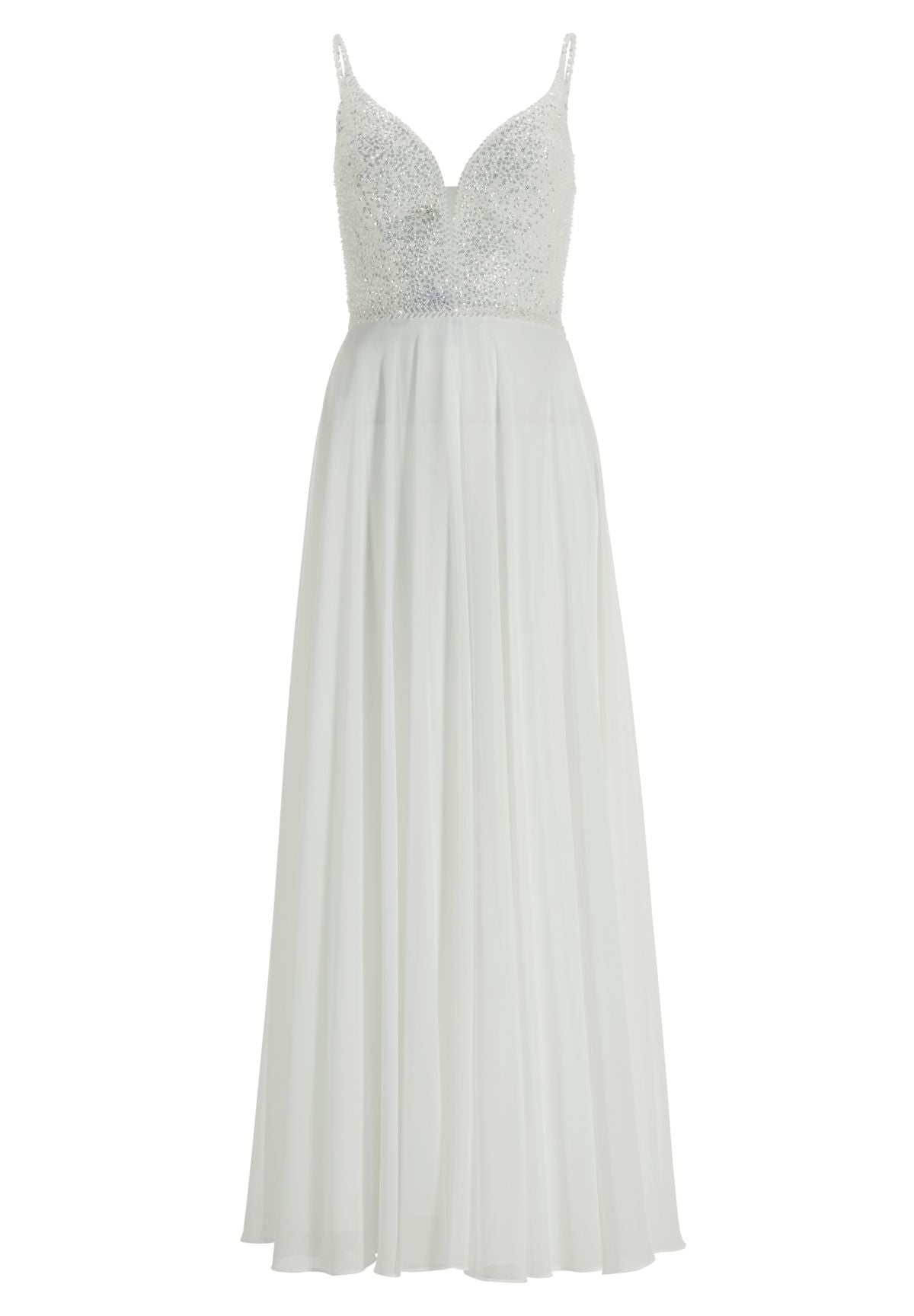 Langes paillettenbesticktes Abiball-Kleid