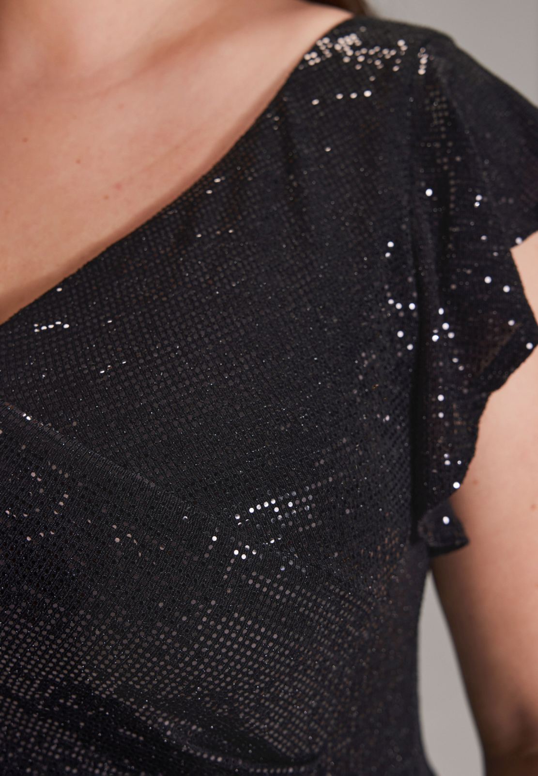 Abendkleid aus glitzerndem Jersey