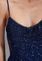 Slipdress mit transparenter Rückenpartie