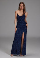 Slipdress mit transparenter Rückenpartie